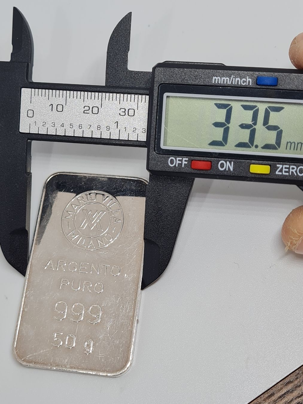 Metalli preziosi: 50 Gramm Silberbarren - 999.0 – Usato da Delémont venduto da Godeau25 2