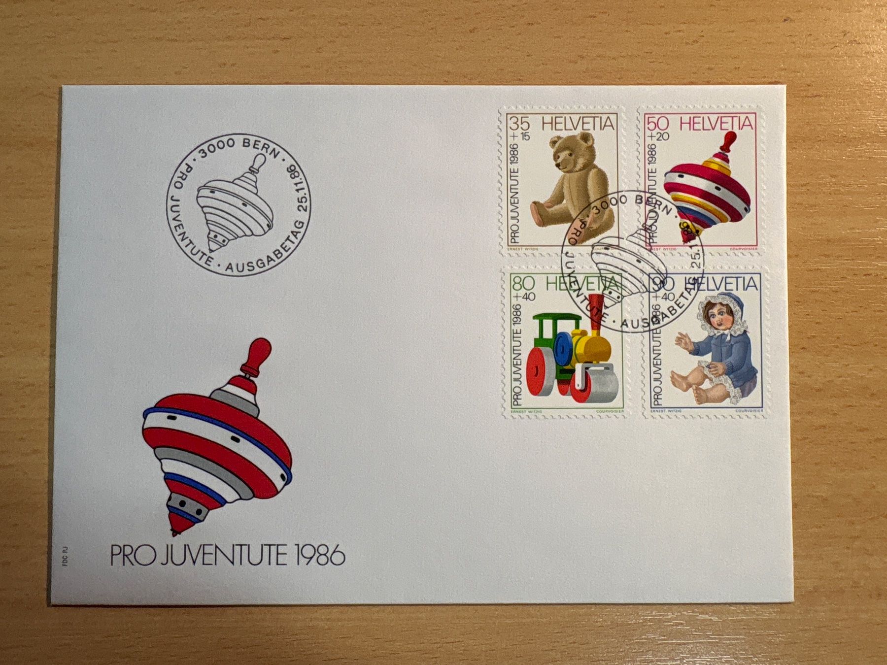 Tutti i francobolli: Pro Juventute 1986 Ersttagsbrief mit Sonderstempel – Usato da Ibach venduto da lisch3