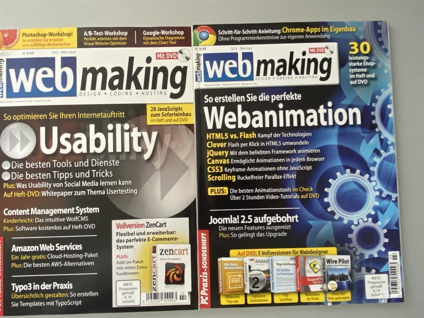 Riviste & Magazine: 8x webmaking Fachmagazine – Usato da Langwiesen venduto da Restposten-24 8