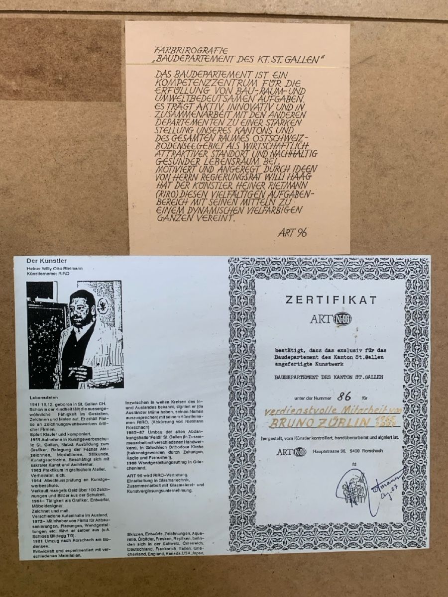Grafica & Litografie: RIRO RIETMANN HEINER WILLI OTTO geb. 1941 – Usato da Wolfhalden venduto da SecondAntique 6