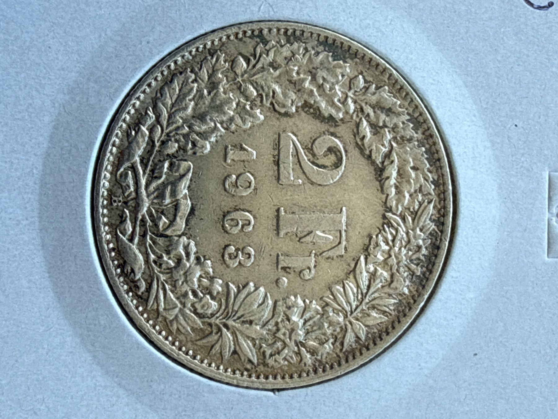 Tutti le monete: Swiss 2 francs 1963 Silver Coin – Usato da Pully venduto da ta571 1