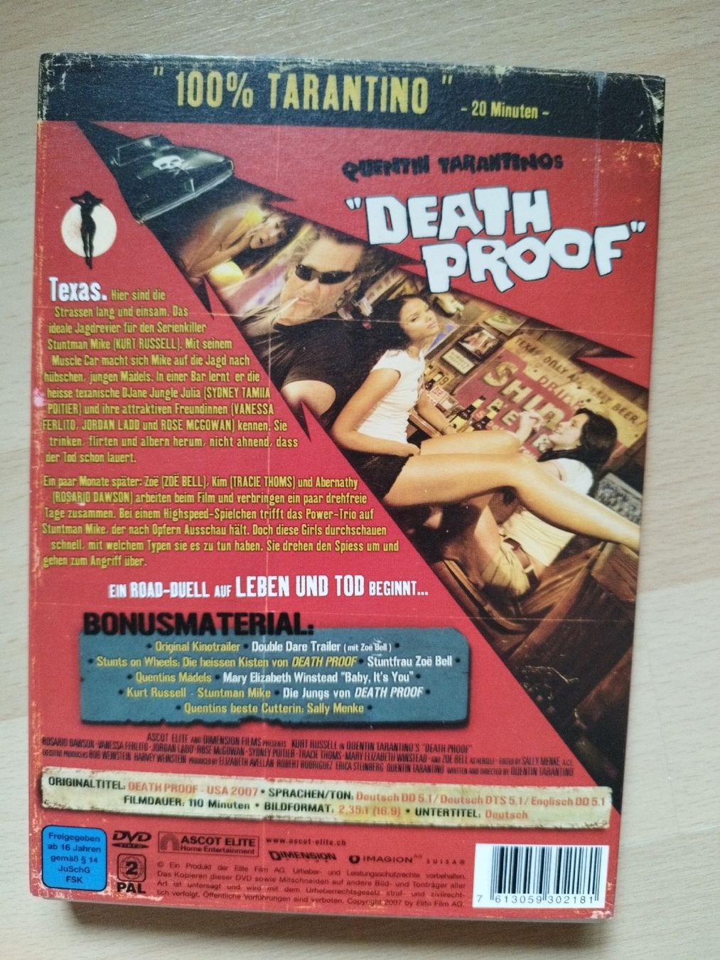 Tutti i DVDs: Quentin Tarantinos Death Proof - Collectors Edition – Usato da Rhäzüns venduto da Badihuelsa 1