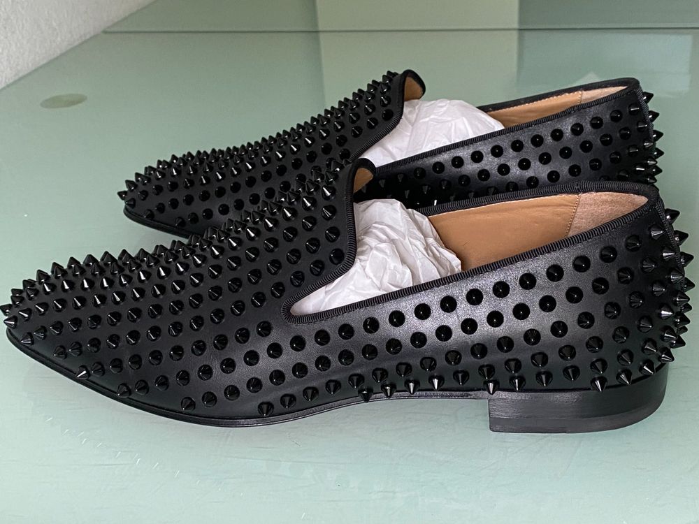 CHRISTIAN LOUBOUTIN RollerBoy Spikes Leder Loafers 43 NEU