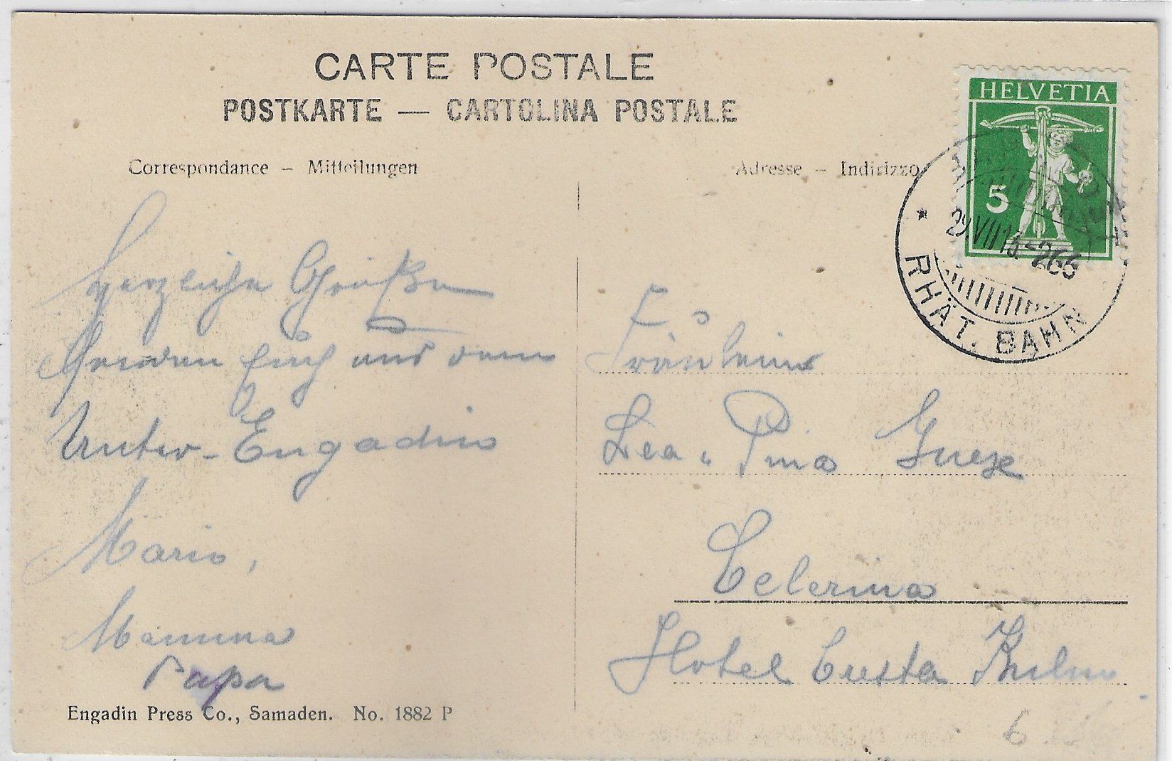 Cartoline postali: Fetan - Generalansicht – Usato da Ettingen venduto da Kartenplanet 1