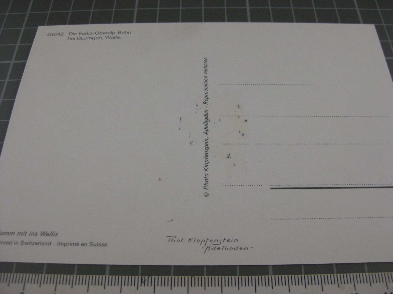 Cartoline postali: Gluringen Goms mit Zug – Usato da Malters venduto da Marosko 1