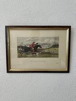 Vintage Jagddruck "The Finish. Hi unto him!" nach C. Hunt
