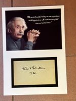 Originalautogramm von Albert Einstein 1936 mit COA