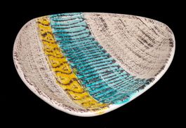 Strehla Schale dreieckig plat triangle Mid Century vintage