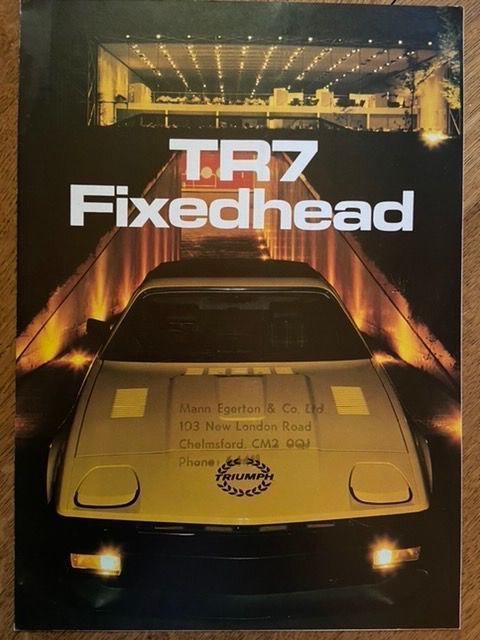 Triumph Documenti: TRIUMPH TR7 Fixedhead Prospekt Publication No. 3449/A – Usato da Langenthal venduto da Andreasdavidk