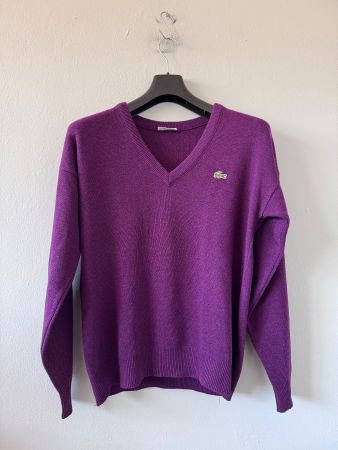 Vintage 1980 Lacoste v-neck pullover MEN L