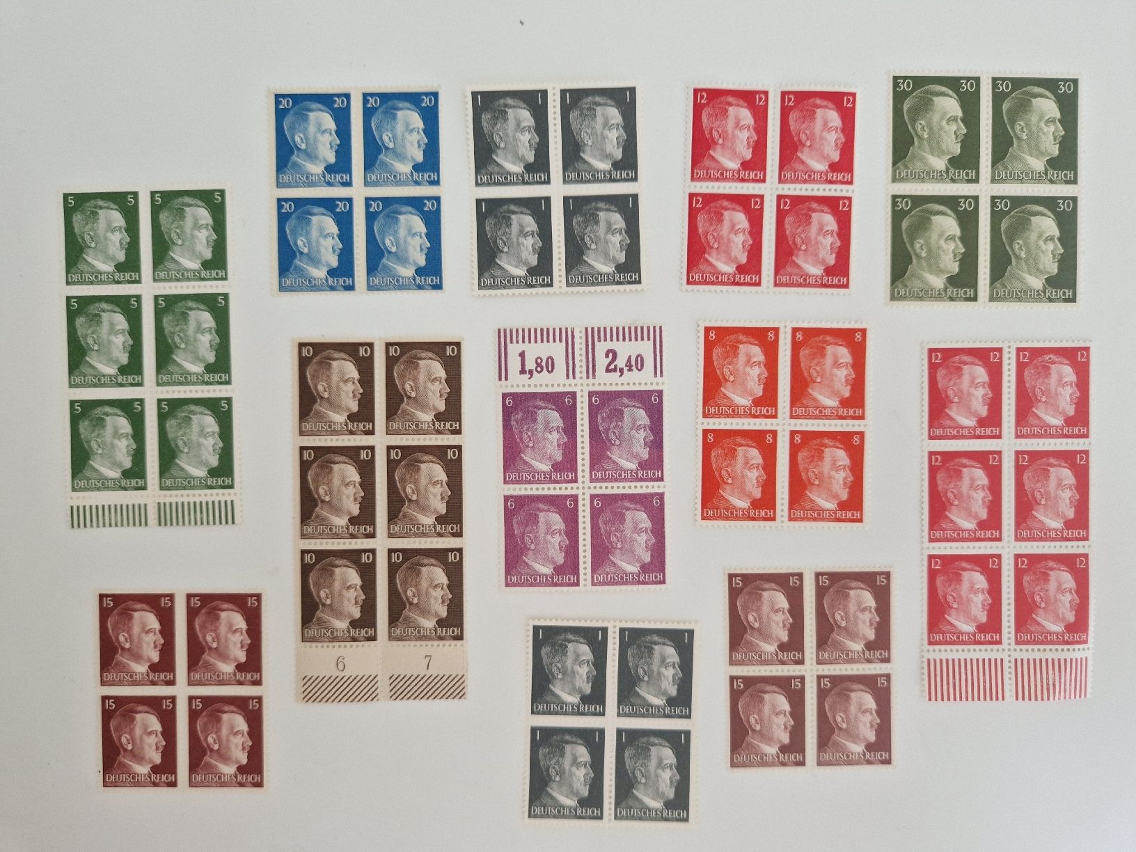 Tutti i francobolli: Deutsches Reich Adolf Hitler Blöcke postfrisch – Nuovo (secondo la descrizione) da St. Gallen venduto da Enrico_SG