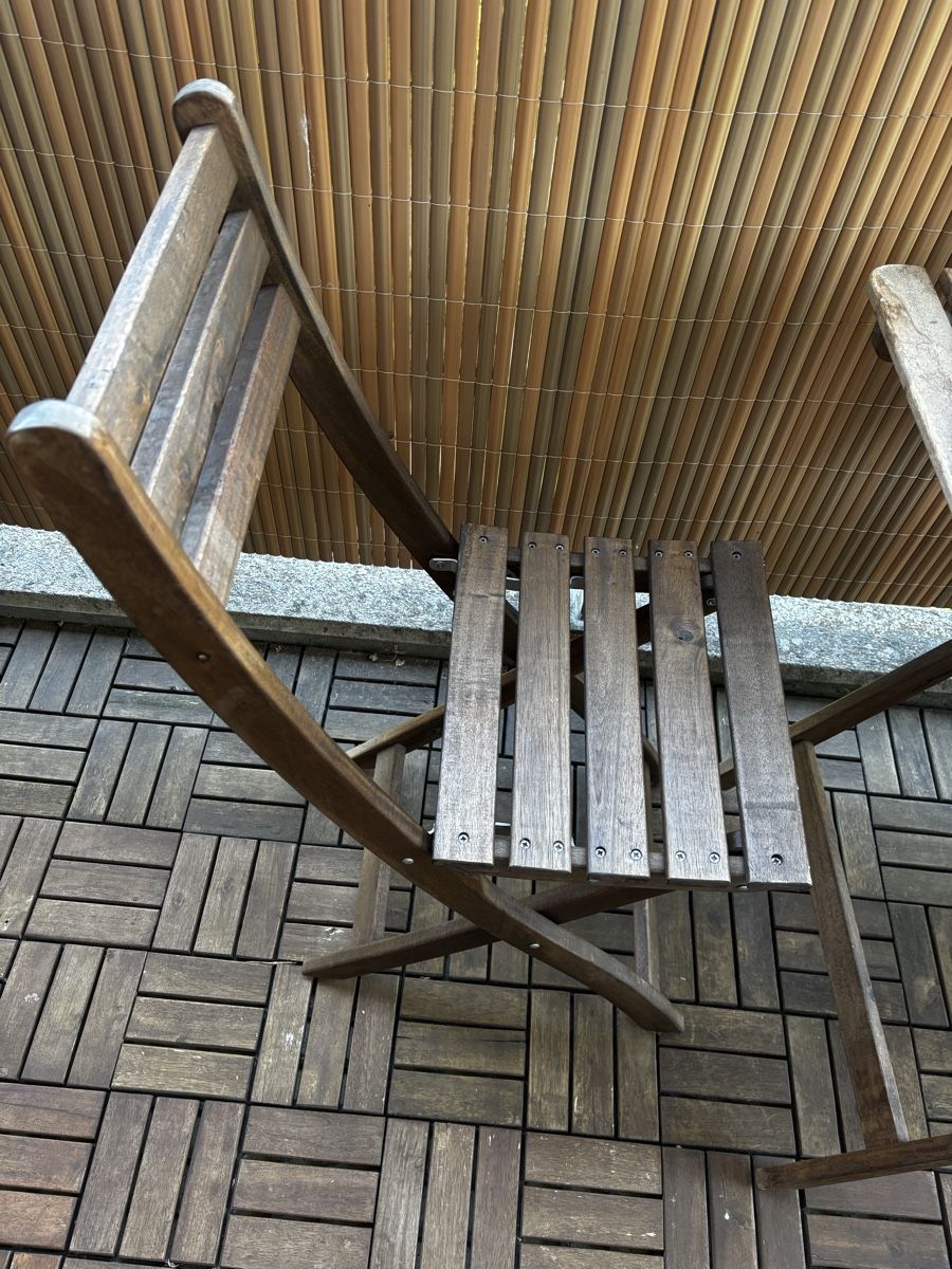 Ikea Tischset: IKEA Askholmen Gartentisch und Klappstühle Holz – Gebraucht aus St. Gallen von joh_m72m 1