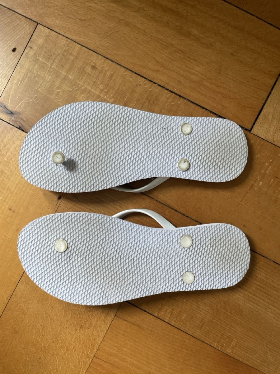 Scarpe da donna: Flipflops weiss lavender glitzer strasssteine – Nuovo (secondo la descrizione) da Zürich venduto da sul_7y7y 1