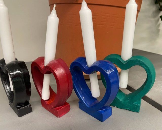Portacandele: Kerzenständer 4 Stück Herz – Nuovo e nell'imballaggio originale da Au ZH venduto da Jaggy4 2