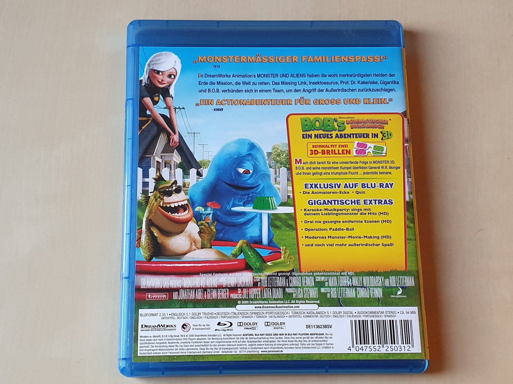 Tutti i DVDs: Monster vs Aliens ink. 3D Brillen – Usato da Stansstad venduto da collectorsshop 1