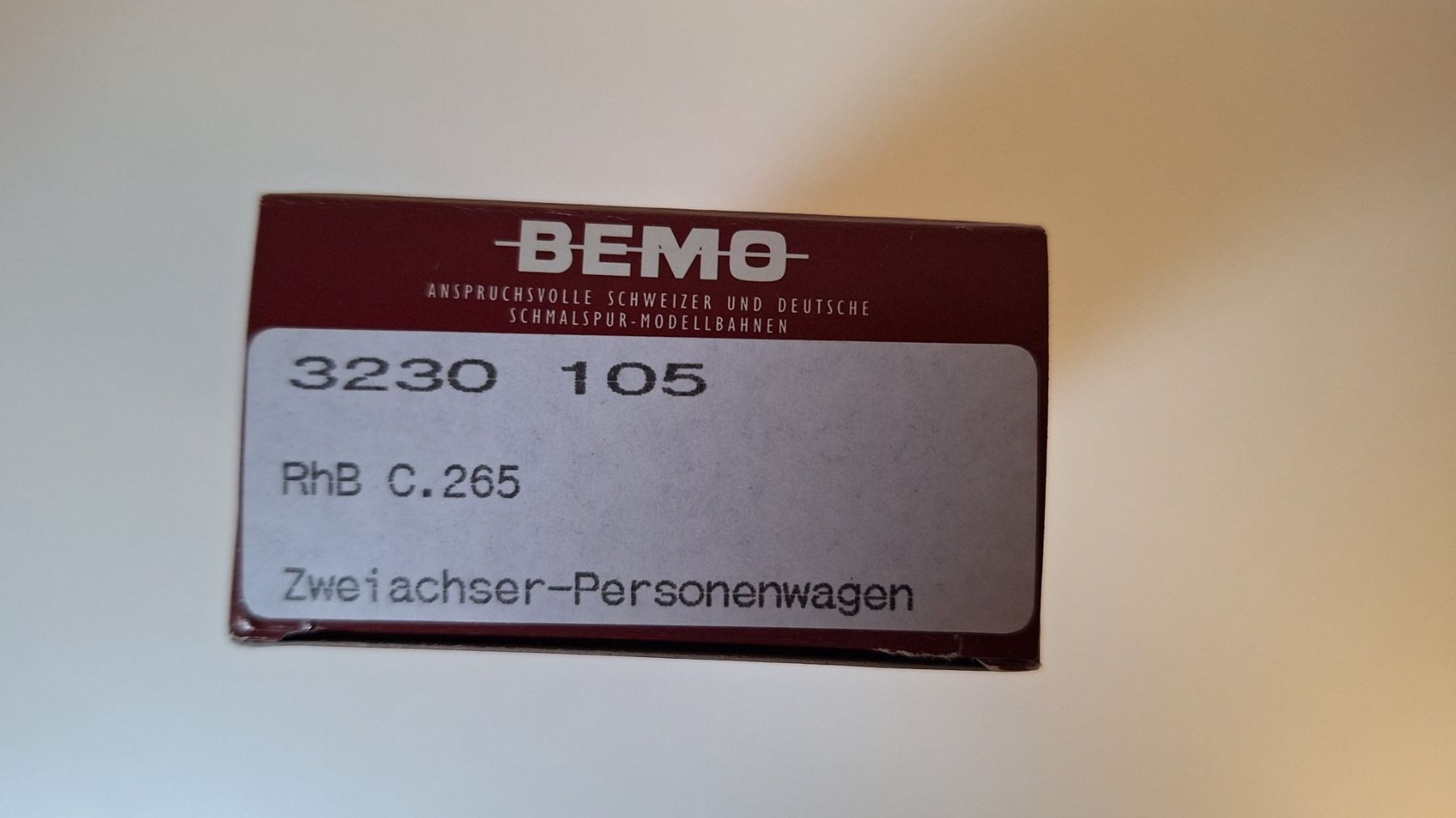 Bemo Modelleisenbahnen: Bemo 3230 105 RhB C 265 Personenwagen – Neu (gemäss Beschreibung) aus Haslen AI von JEPIZU 3