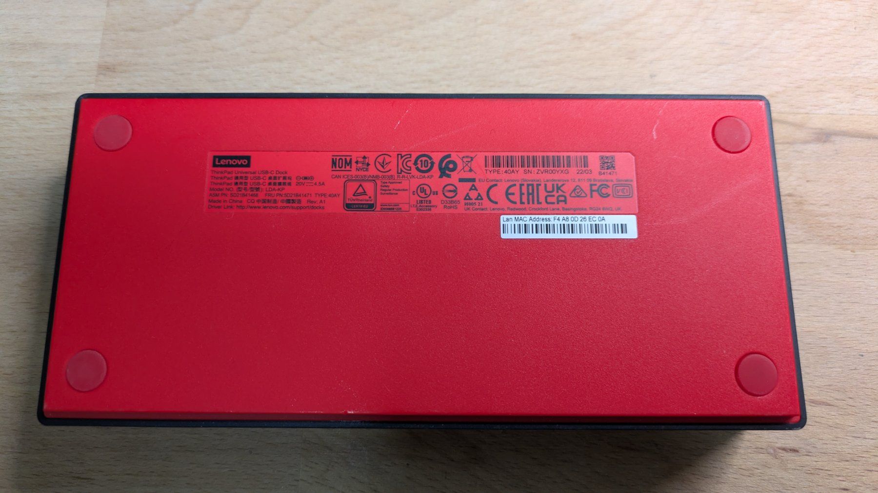 Lenovo Dockingstation: Lenovo ThinPad Universal USB-C Dock – Gebraucht aus Sargans von Tht 2