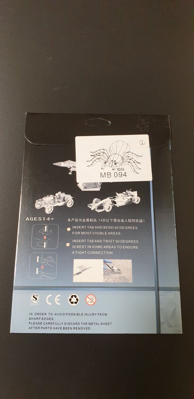 Kit di modellismo & Modellini statici: 3D Metal mosaic kits - Tarentula – Usato da St-Sulpice VD venduto da Miwix 2