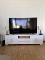 Möbel Kommode weiss 180cm mit Dekor guter Zustand