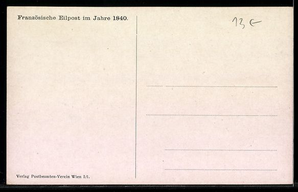 Cartoline postali: Postkutsche auf der Strasse, Französisc – Usato da Berlin venduto da bartko-reher 1