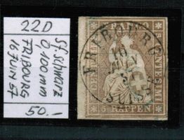 Strubel Nr.22D - Vollstempel FRIBOURG