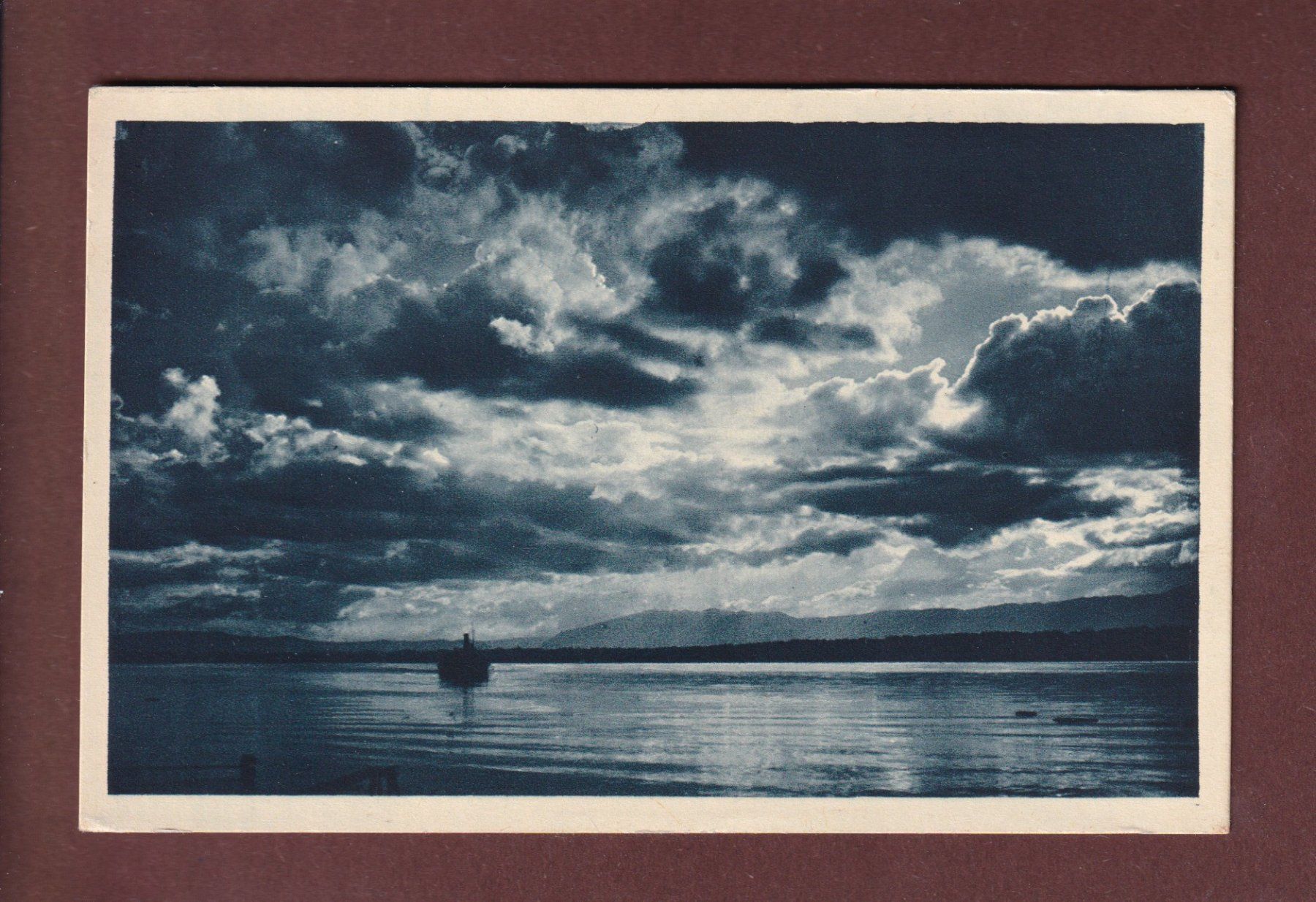 Cartoline postali: LAC LEMAN - Dernier bateau – Usato da Pully venduto da nicecards-shop