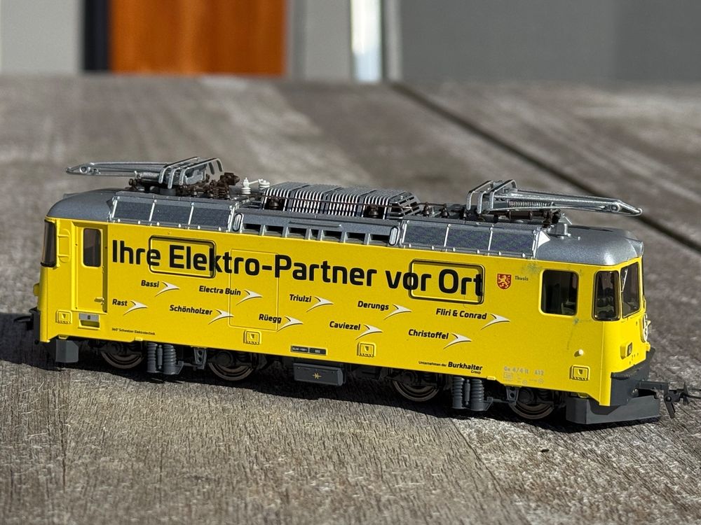 Bemo Modelleisenbahnen: Rhb Bemo  Ge 4/4 II 612  Burkhalter ESU SOUND – Neu (gemäss Beschreibung) aus Goldau von Bergsturz1806 2