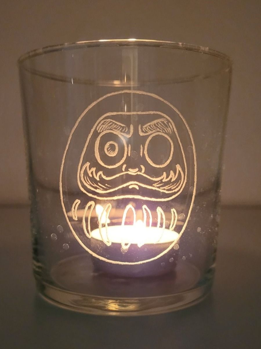 Bicchieri: Daruma engraved glass – Nuovo (secondo la descrizione) da Bellinzona venduto da SFdesign