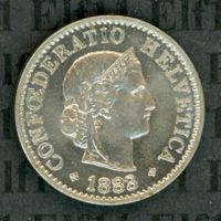 CHF___0.05 1883 stgl 5 Rappen