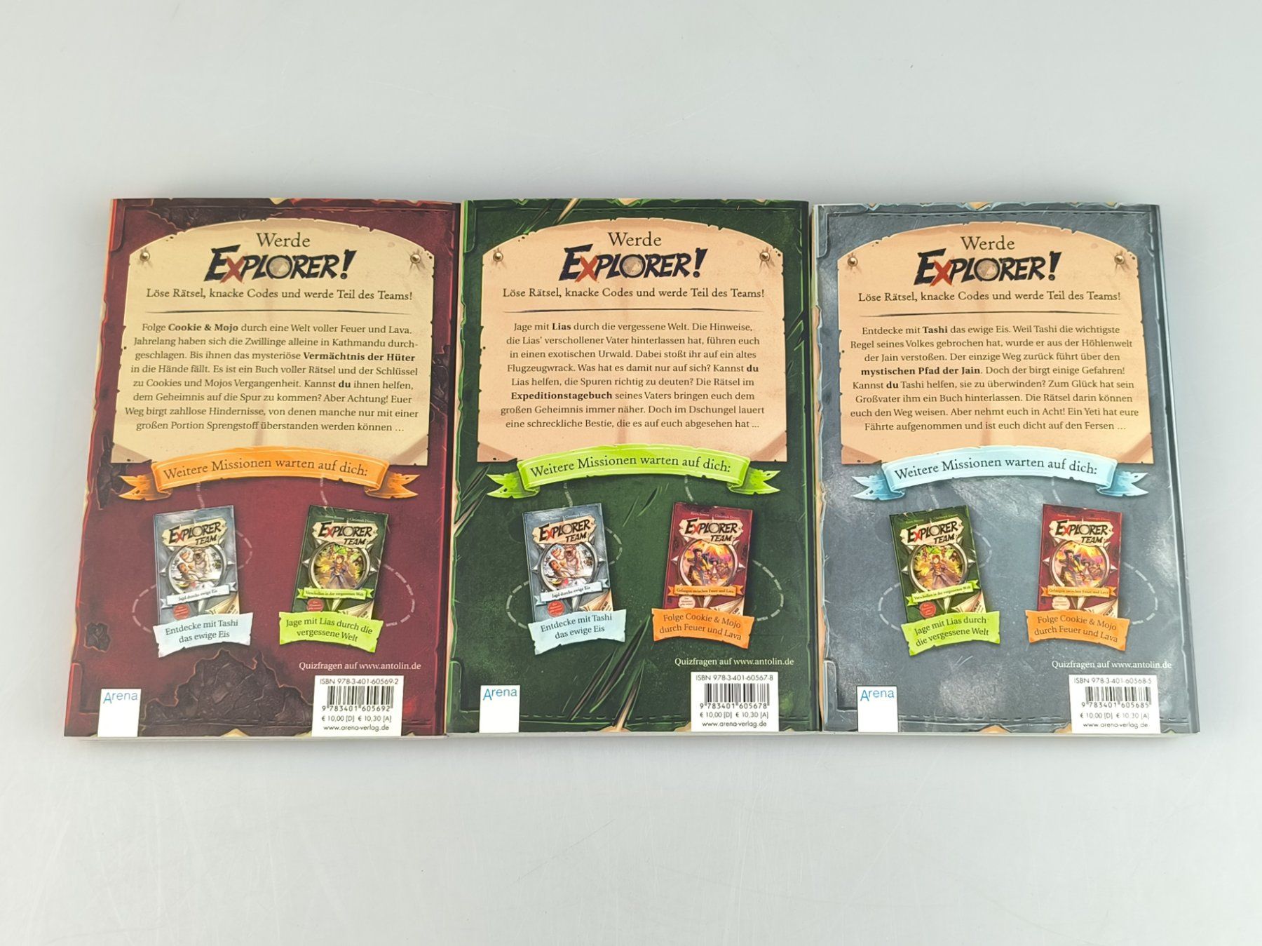 Bücher: Explorer Team 3er Buch-Set | Bände 1-3 mit Rätsel-Heften – Gebraucht aus Rüti ZH von Restwert_Rueti_ZH 1
