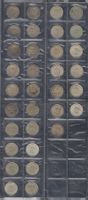 Schweiz, Silber 50 Rp. 33 Stk.von 1916 bis 1967, zirkuliert,