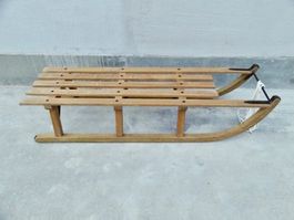 alter WISA GLORIA DAVOSER Schlitten DAVOS Holz 103 cm