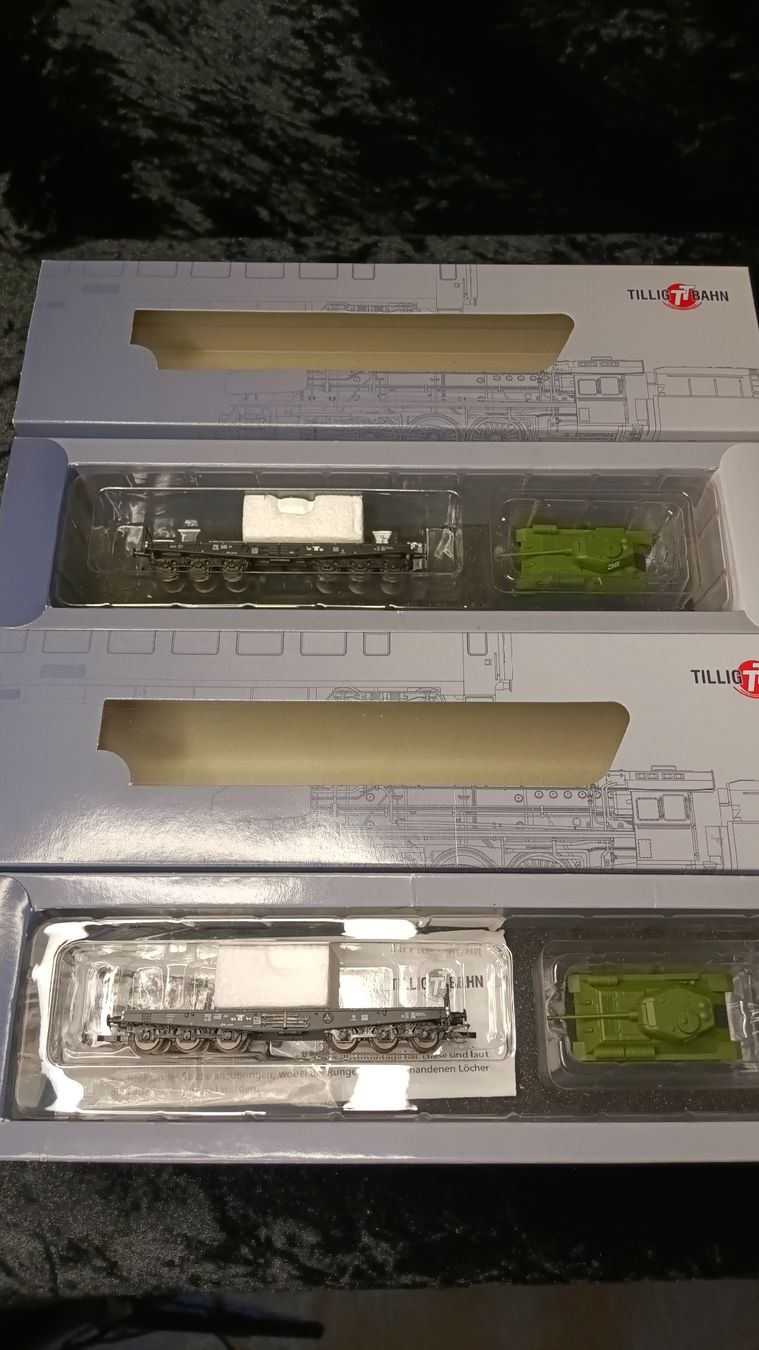 Tillig Modellini di ferrovie: Panzertransportset TT – Nuovo e nell'imballaggio originale da Conters venduto da dave_freak 3