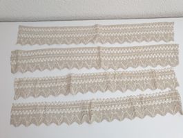 Spitzenbordüre im Rustikalen Stil Hellbeige/Dunkelbeige