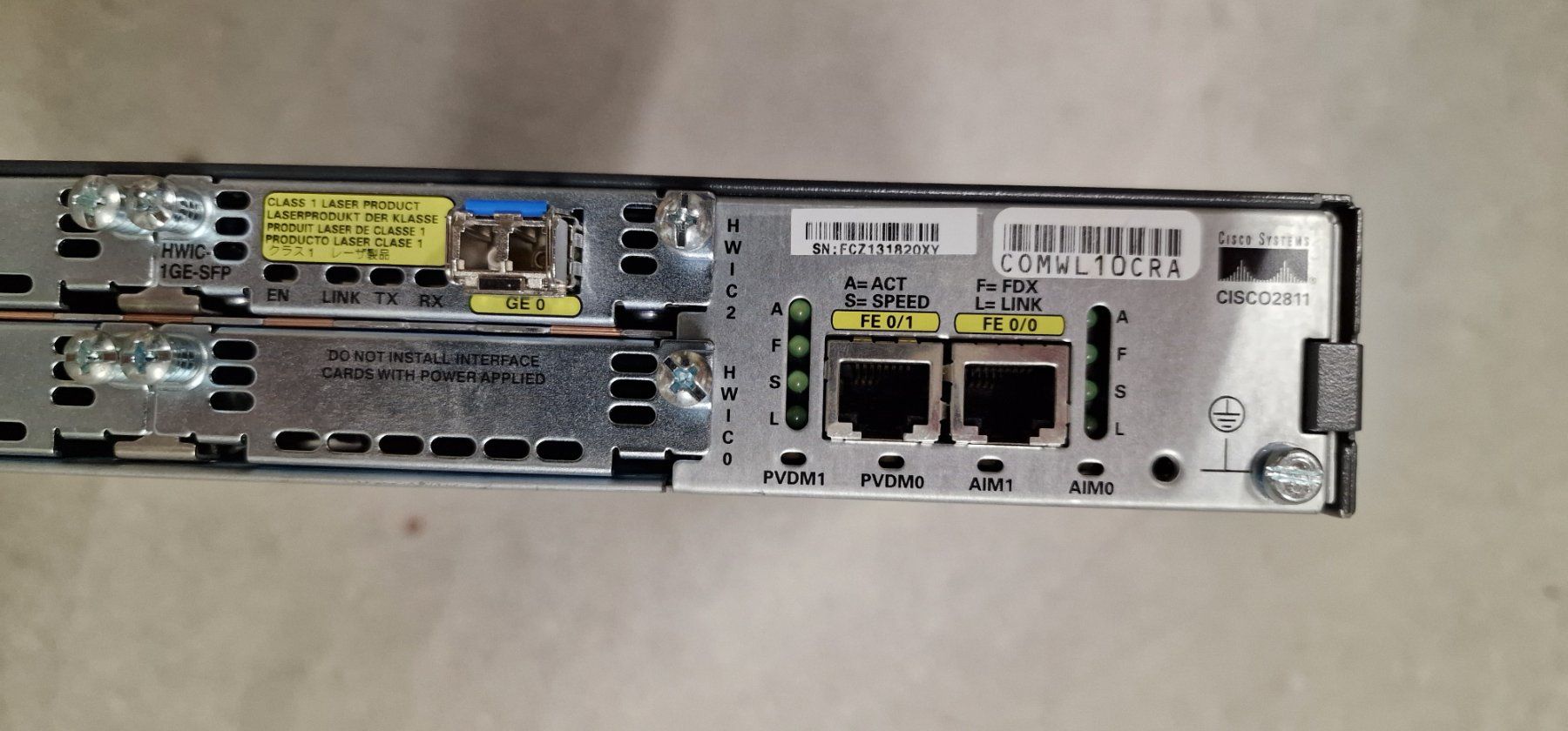 Modem & Router: Cisco 2800 Series 2811 Integrated Service Router – Usato da Gerlafingen venduto da diotech 2