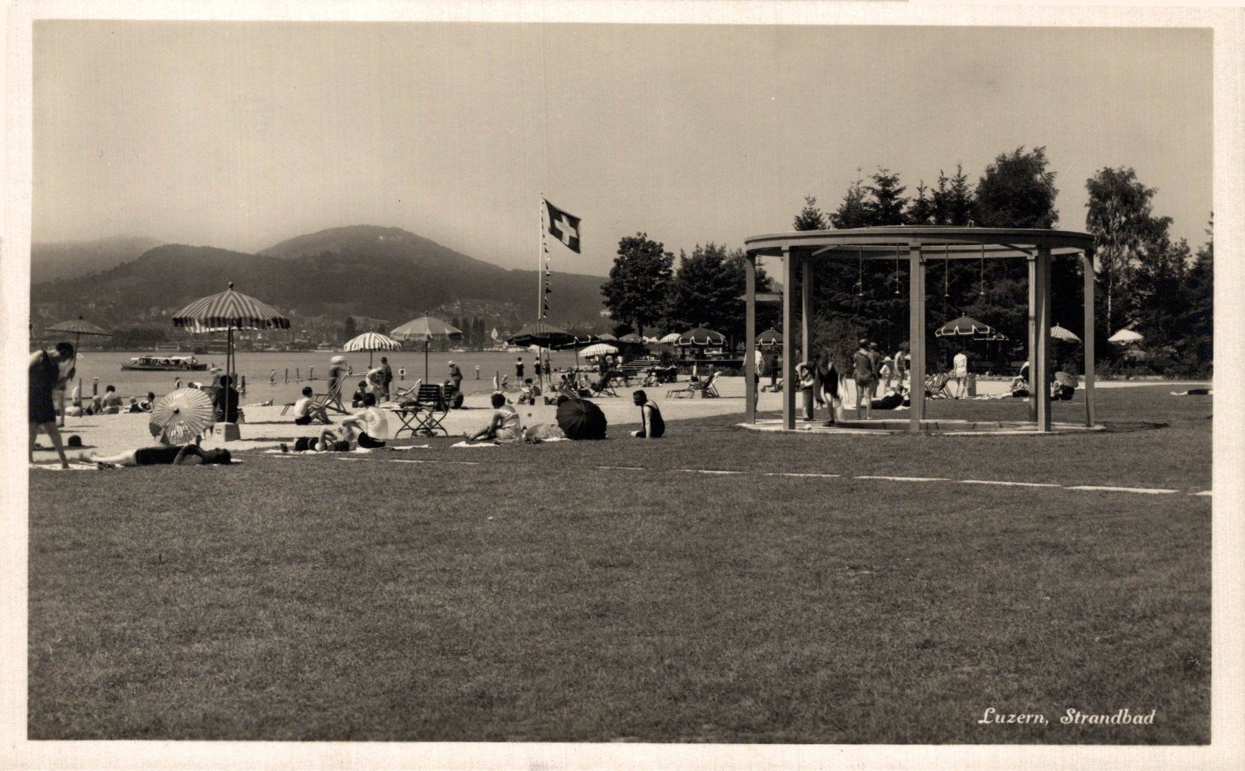 Ansichtskarten: Luzern, Strandbad – Gebraucht aus Bronschhofen von Astore
