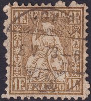 Sitzende: 36a (gelbliche Farbnuance) von LUGANO, Kat: 800.-