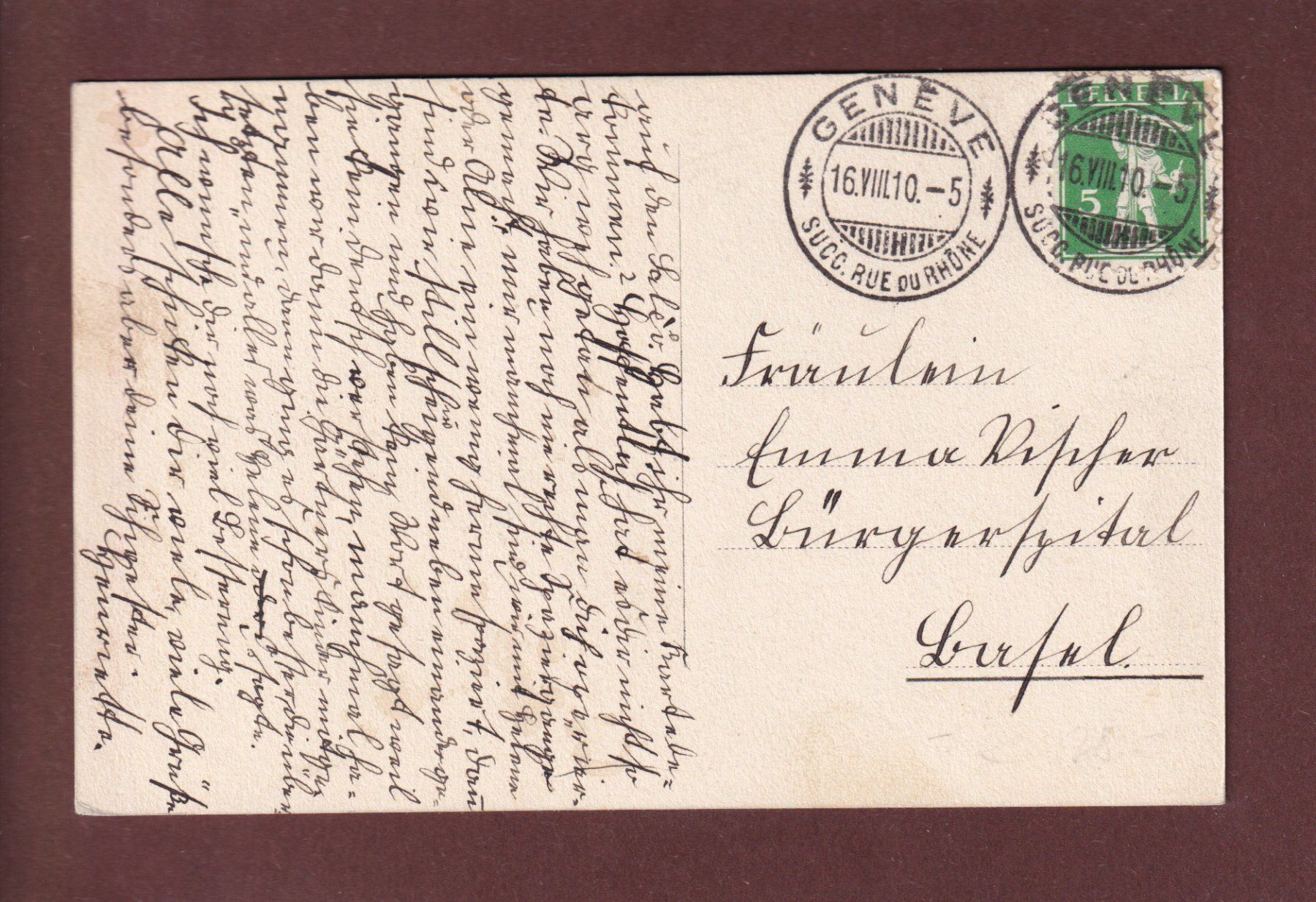 Cartoline postali: CHOUGNY près Genève - 1910 – Usato da Pully venduto da nicecards 1