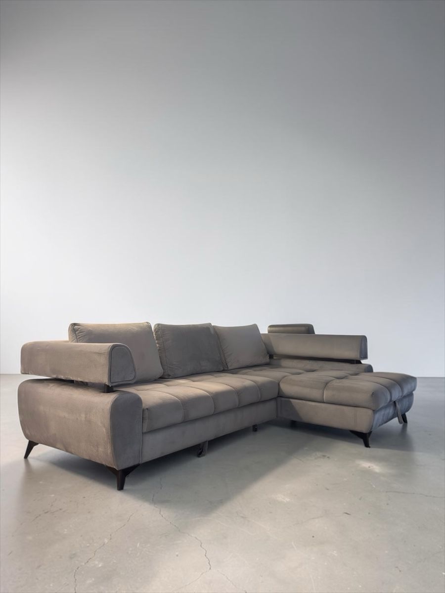 Sofas: Ecksofa mit Schlaffunktion und Stauraum, silbergrau – D'occasion à Fehraltorf par Sofalab.swiss 6