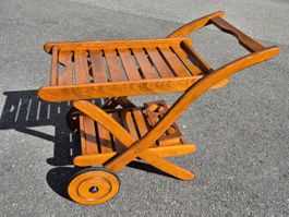 Desserte Chariot de service vintage en bois HERLAG