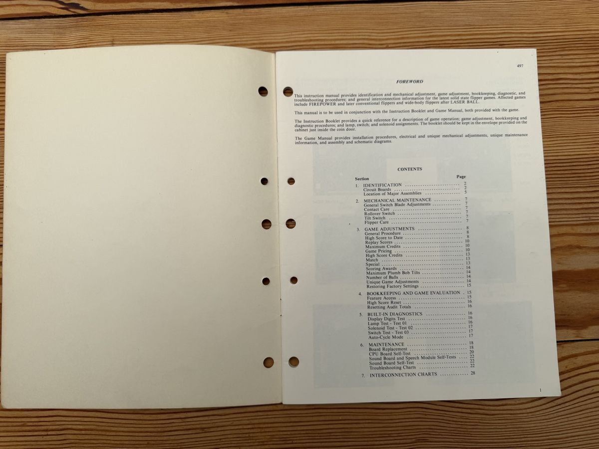 Williams Flipper: 1980 Original Williams Flipper Pinball Manual – Usato da Belp venduto da jagmen67 2