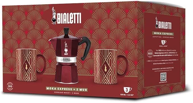 Bialetti Macchine per caffè & Macchine per espresso: Bialetti Moka express original + 2 tasse a café – Nuovo e nell'imballaggio originale da grenchen venduto da Gdesire 1