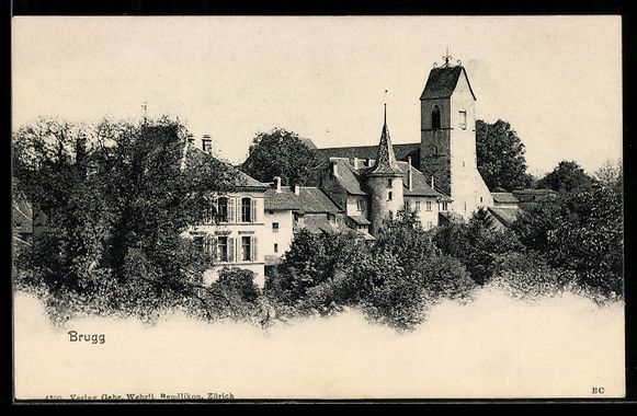 Cartoline postali: AK Brugg, Kirche und Häuser – Usato da Berlin venduto da bartko-reher