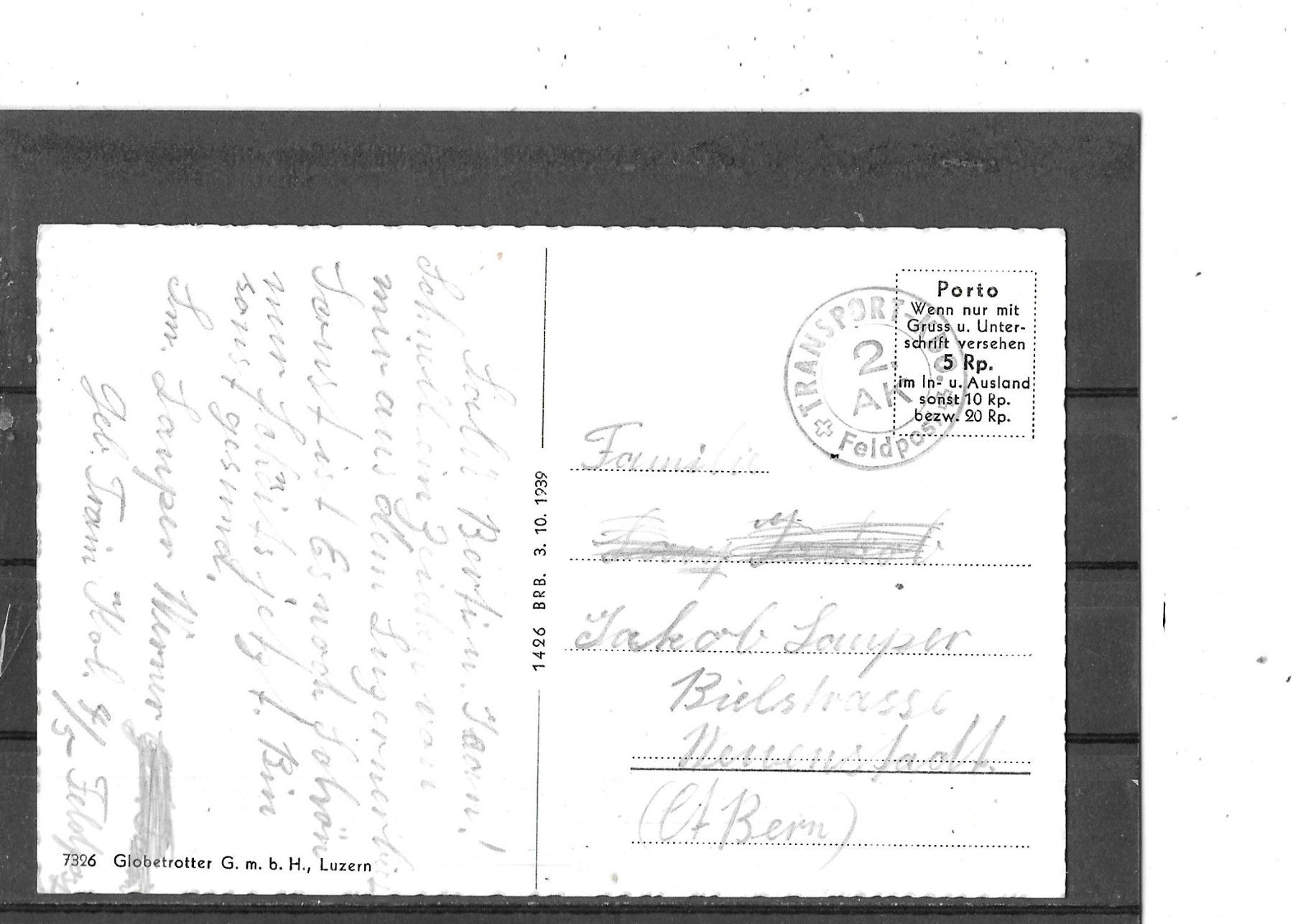 Cartoline postali: OW Giswil – Usato da Schocherswil venduto da Wilare 1