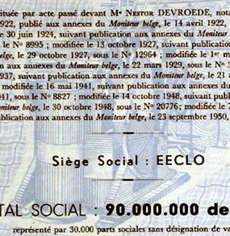 Documenti: Peignage d'Eecloo SA - 1950 – Usato da Solothurn venduto da Sgasche 1