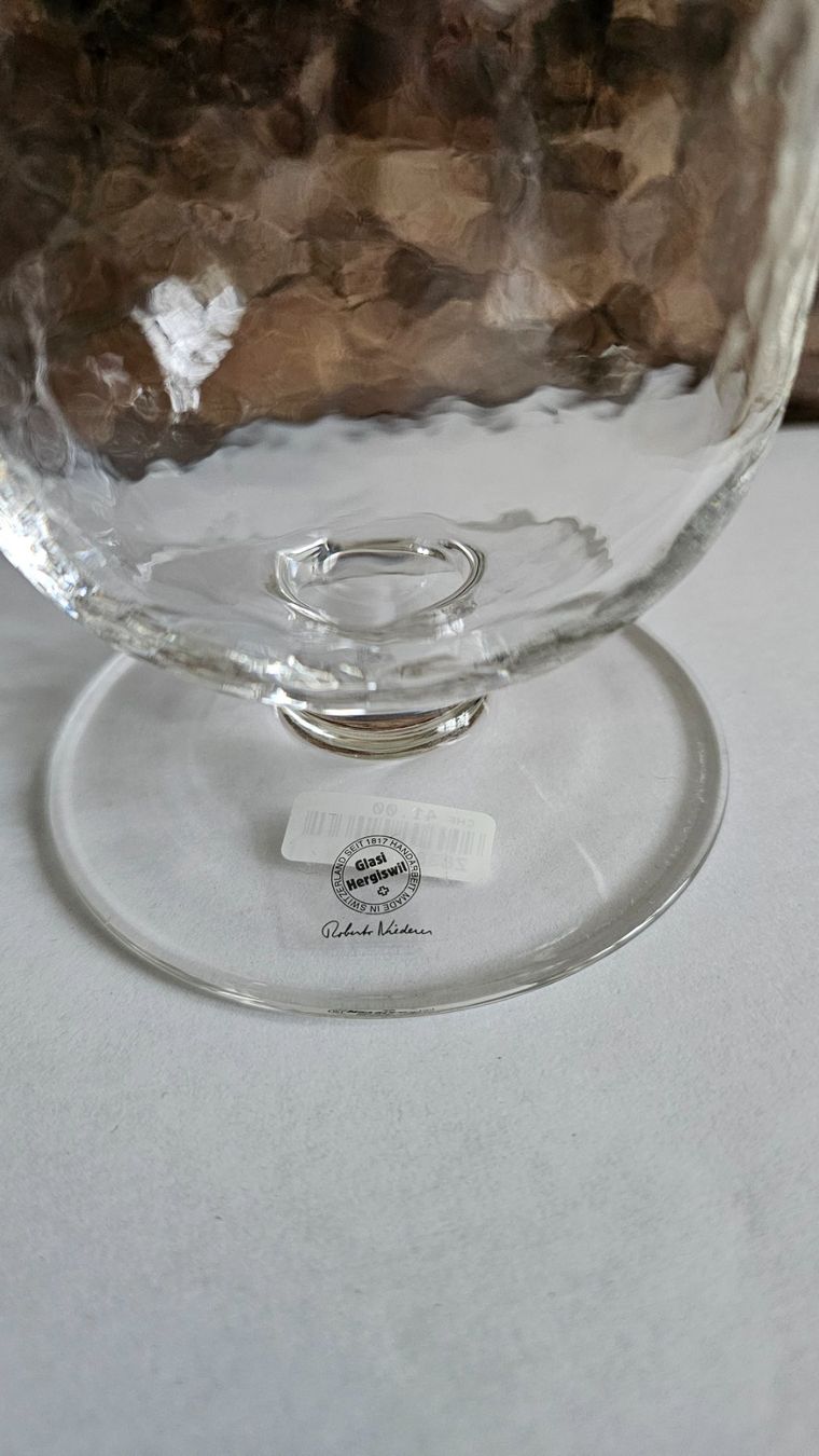 Glasi Hergiswil Kerzenständer: Glasi Hergiswil, Windlicht, Vase – Gebraucht aus Zürich von MaisonBelleCachet 1