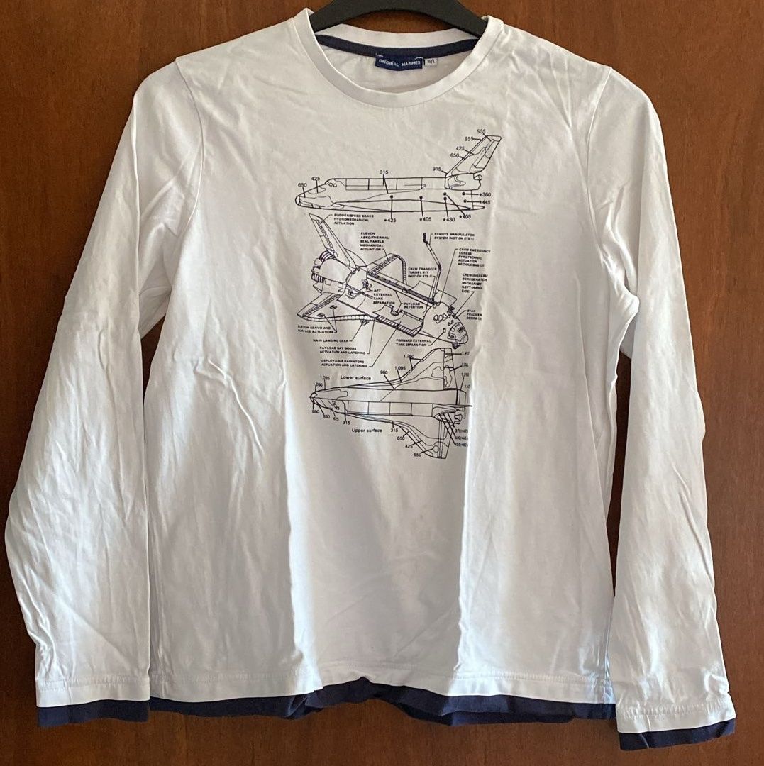 Camicie, T-shirt & Polo: Gr. 170 weisses Langarm-Shirt von Marines – Usato da Wagenhausen venduto da Kahlen