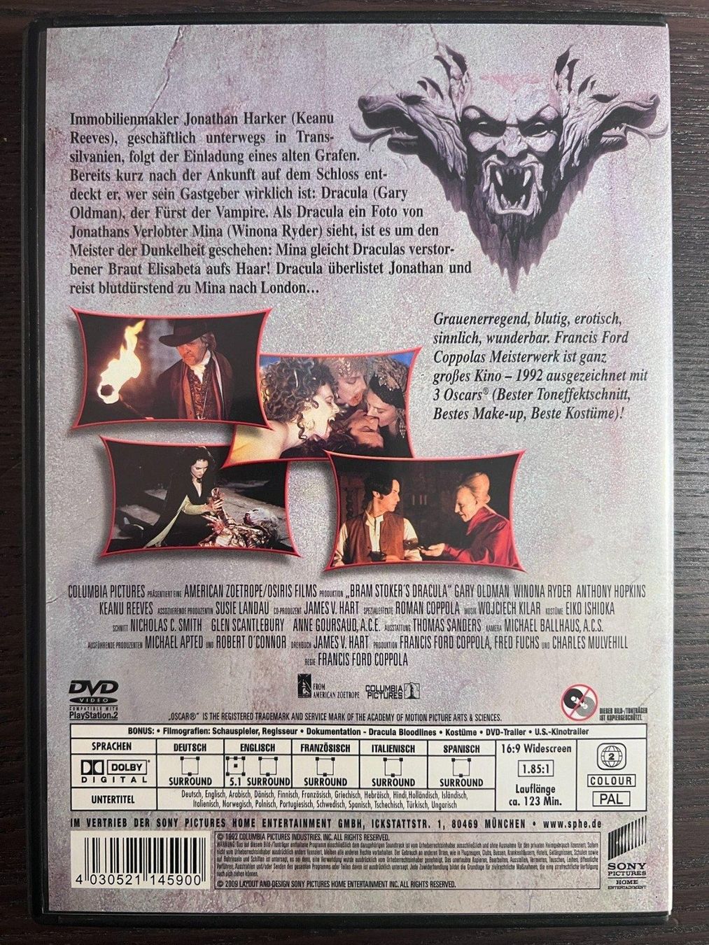 Alle DVDs: Bram Stoker's Dracula – Gebraucht aus Zürich von FilmFreunde 1