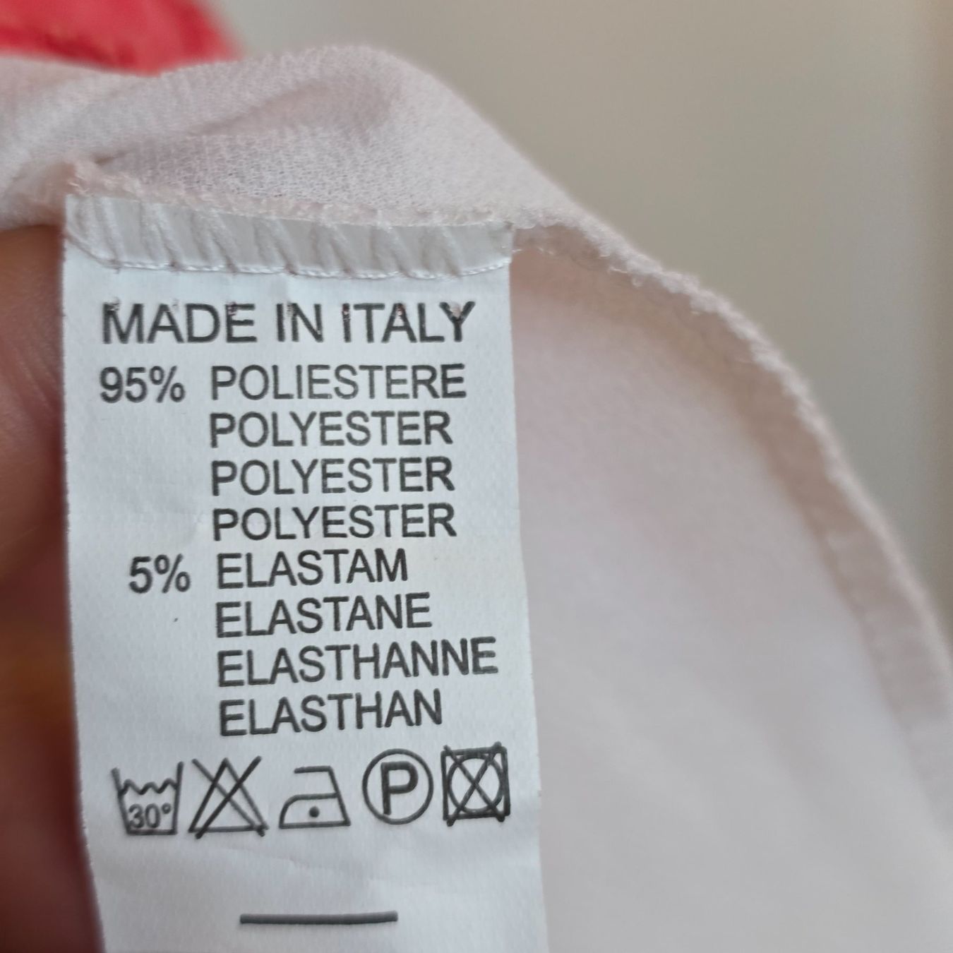 Camicette: Korallenfarbene Spitzenbluse mit Schleife M – Usato da Wald ZH venduto da CapLux 4