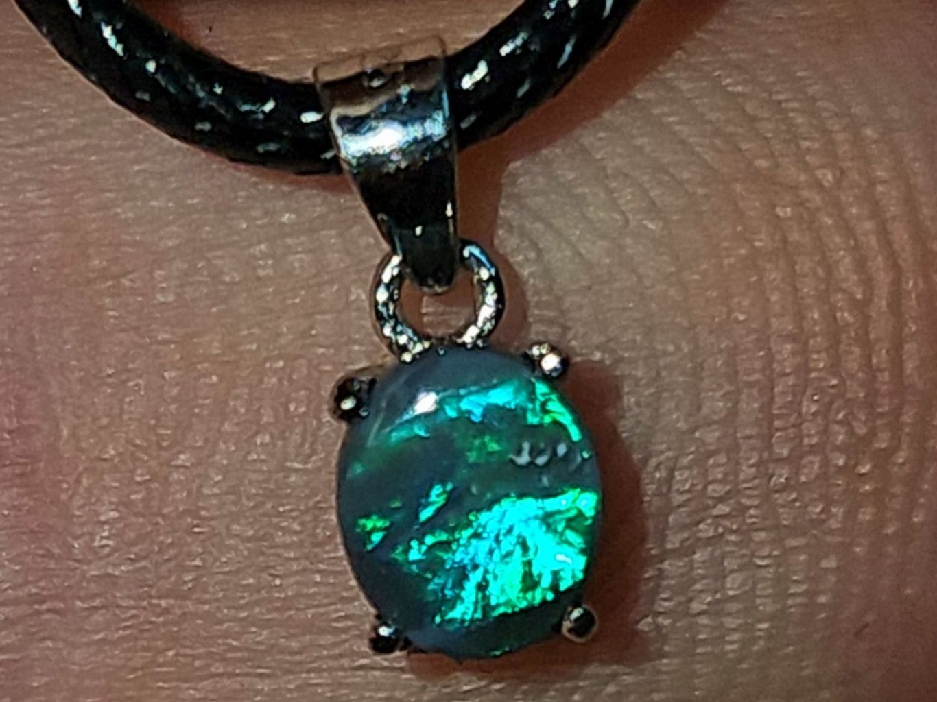 Anhänger: Filigraner australischer Blackopal Silber-Anhänger – Neu und originalverpackt aus Uerkheim von Winwinner 2